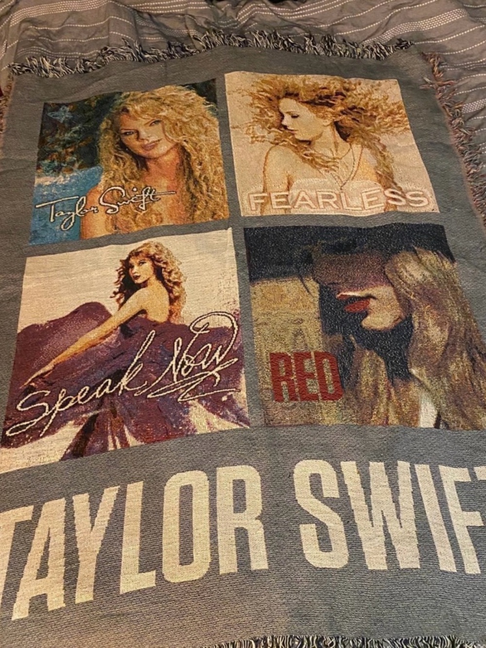 Taylor Swift Multicolor Album Squares Throw